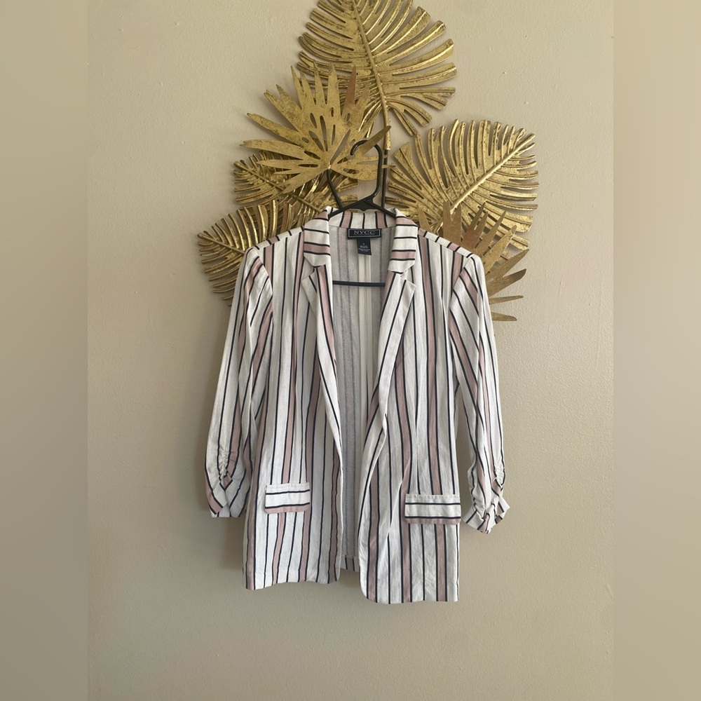NYC Black and White Striped Blazer